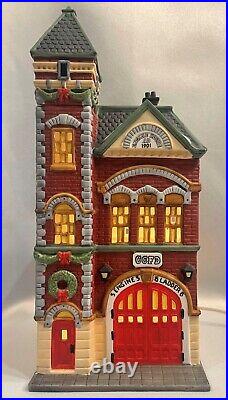 Department 56 Heritage Village Christmas In The City Red Brick Fire Station New