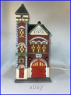 Department 56 Heritage Village Christmas In The City Red Brick Fire Station New