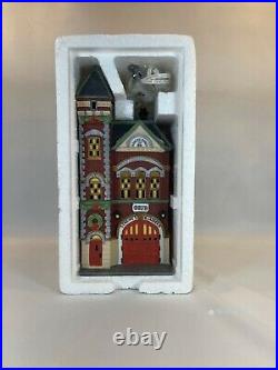 Department 56 Heritage Village Christmas In The City Red Brick Fire Station New