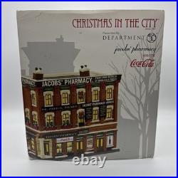 Department 56 Jacob's Pharmacy Coca Cola Christmas In The City 2015 #4044791