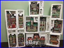 Department 56, Lot 11 Houses w Accessories, Orig Boxes, Christmas in the City