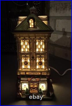 Department 56, Retired Havana's Cigar Shop, Christmas In The City, #805534 Nib Department 56, Retired Havana's Cigar Shop, Christmas In The City, #805534 Nib