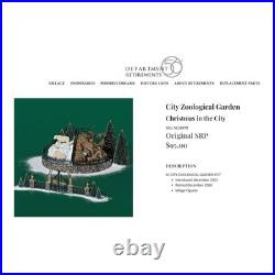 Department 56 Zoological Garden Christmas in the City #58978 Original Box Department 56 Zoological Garden Christmas in the City #58978 Original Box