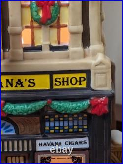 Department 56 christmas in the city Havana's Cigar Shop Minor Flaw See Desc