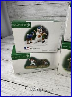 Department 56 lot of six baseball accessories for Christmas in the city Village