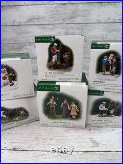 Department 56 lot of six baseball accessories for Christmas in the city Village