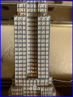 Dept 56 2003 Empire State Building 56.59207 Red Blue & White Lights Tested Works