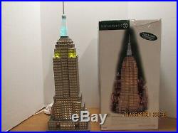 Dept 56 2003 Empire State Building 56.59207 Red Green & White Lights Work Well