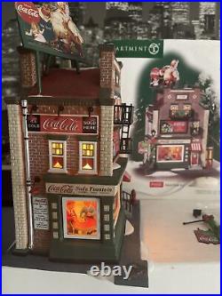 Dept. 56 2004 Coca-Cola Soda Fountain Interior Scene Christmas In The City Read