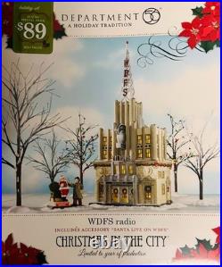 Dept 56 4016899 Christmas In The City Santa Live On WDFS Radio EX/Box