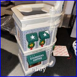 Dept 56 #54859 The Original Snow Village Starbucks Coffee Used with Box. Nice