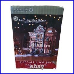 Dept 56 CHRISTMAS IN CITY 2007 RARE East Village Row Houses READ DESCRIPTION