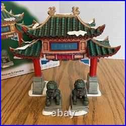 Dept 56 CHRISTMAS IN CITY 2008 RARE Welcome To Chinatown 3pc Set #807253 NEW
