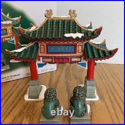 Dept 56 CHRISTMAS IN CITY 2008 RARE Welcome To Chinatown 3pc Set #807253 NEW