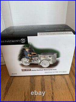 Dept 56 CHRISTMAS IN CITY Harley-Davidson Lot of 4 NEW Milwaukee Or Bust Sidecar