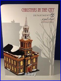Dept 56 CIC Christmas in the City ST. PAUL'S CHAPEL Church 4020173 New & RARE