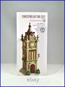 Dept 56 CITY CLOCK TOWER 4020176 Christmas In The City NEW D56 35th Anniversary