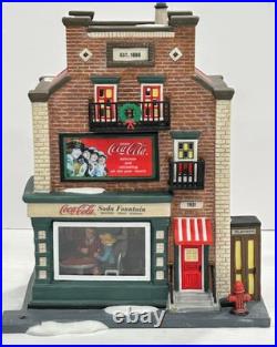 Dept 56 COCA-COLA SODA FOUNTAIN 56.59221 Christmas In the City Retired-NEW