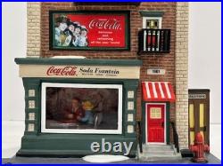 Dept 56 COCA-COLA SODA FOUNTAIN 56.59221 Christmas In the City Retired-NEW