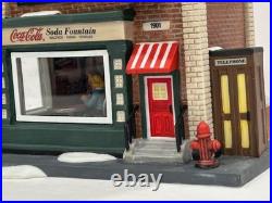 Dept 56 COCA-COLA SODA FOUNTAIN 56.59221 Christmas In the City Retired-NEW