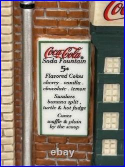 Dept 56 COCA-COLA SODA FOUNTAIN 56.59221 Christmas In the City Retired-NEW