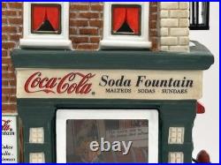 Dept 56 COCA-COLA SODA FOUNTAIN 56.59221 Christmas In the City Retired-NEW