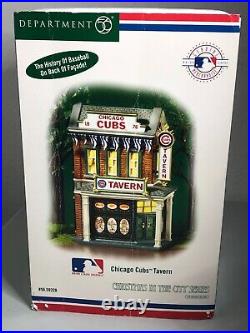 Dept. 56 Chicago Cubs Tavern FlAWED READ Christmas in the City Series