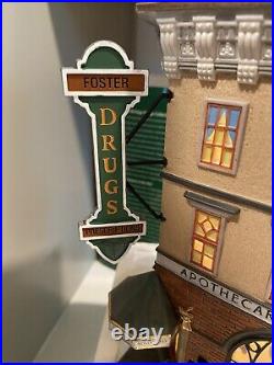 Dept 56 Christmas In The City 1999 Foster Pharmacy #58916