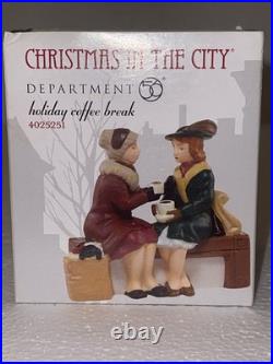 Dept 56 Christmas In The City Accessory Holiday Coffee Break #4025251 Brand New