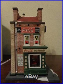 Dept 56 Christmas In The City Coca Cola Soda Fountain 56.59221 WB