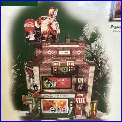 Dept 56 Christmas In The City Coca Cola Soda Fountain New