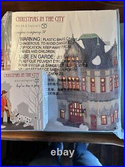 Dept 56 Christmas In The City Engine Company 31 Hey! No Time To Play Brand New