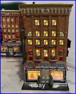 Dept 56 Christmas In The City Ferrara Bakery & Cafe #59272 In Original Box RARE Dept 56 Christmas In The City Ferrara Bakery & Cafe #59272 In Original Box RARE