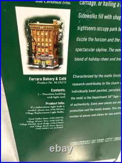 Dept 56 Christmas In The City Ferrara Bakery & Cafe #59272 In Original Box RARE Dept 56 Christmas In The City Ferrara Bakery & Cafe #59272 In Original Box RARE