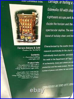 Dept 56 Christmas In The City Ferrara Bakery & Cafe #59272 In Original Box RARE