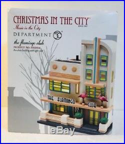 Dept 56 Christmas In The City Flamingo Club With The Flamingo Revue Figure