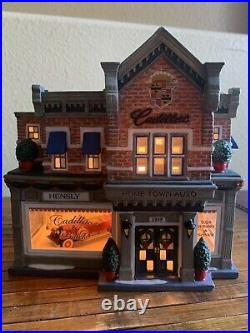 Dept 56 Christmas In The City GM Licensed Hensly Cadillac & Buick #59235 A++