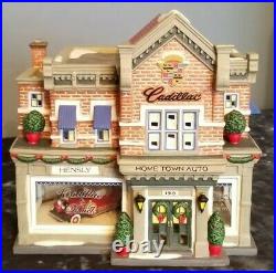 Dept 56 Christmas In The City GM Licensed Hensly Cadillac & Buick #59235 EUC