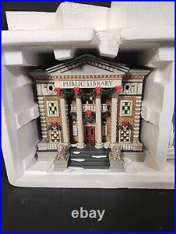 Dept 56 Christmas In The City Hudson Public Library #56.58942 With Box, TESTED