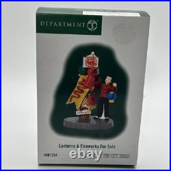 Dept 56 Christmas In The City Lanterns & Fireworks for Sale Figurine 807254