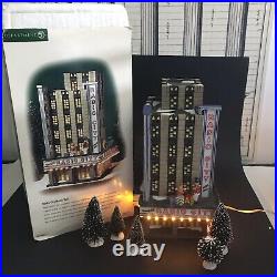 Dept 56 Christmas In The City Radio City Music Hall In Box with Trees Rare Retired