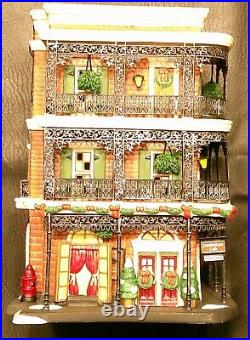 Dept 56 Christmas In The City Series Jambalaya Café with box and light cord