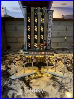 Dept 56 Christmas In The city Radio City Music Hall & 2 Sets Of Rockettes
