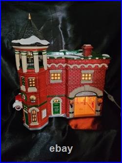 Dept. 56 Christmas Snow Village Fire Station #3 #54942