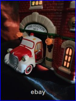 Dept. 56 Christmas Snow Village Fire Station #3 #54942