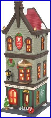 Dept 56 Christmas in The City Holly's Card Gift Shop Lit Building 6009750 NEW T