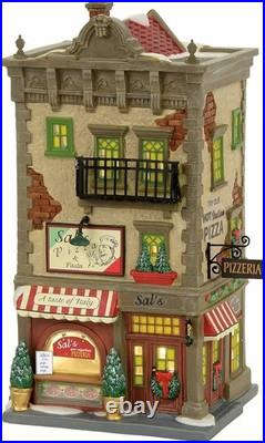 Dept 56 Christmas in The City Sal's Pizza and Pasta Lit Restaurant 4056623 NEW T