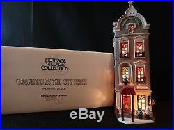 Dept 56 Christmas in the City Brownstones On The Square set of 2