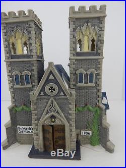 Dept 56 Christmas in the City Cathedral Church of St Mark #55492 Good Condition