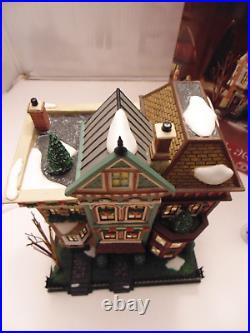 Dept 56 Christmas in the City, East Village Row Houses Set of 2 #59266 +extra